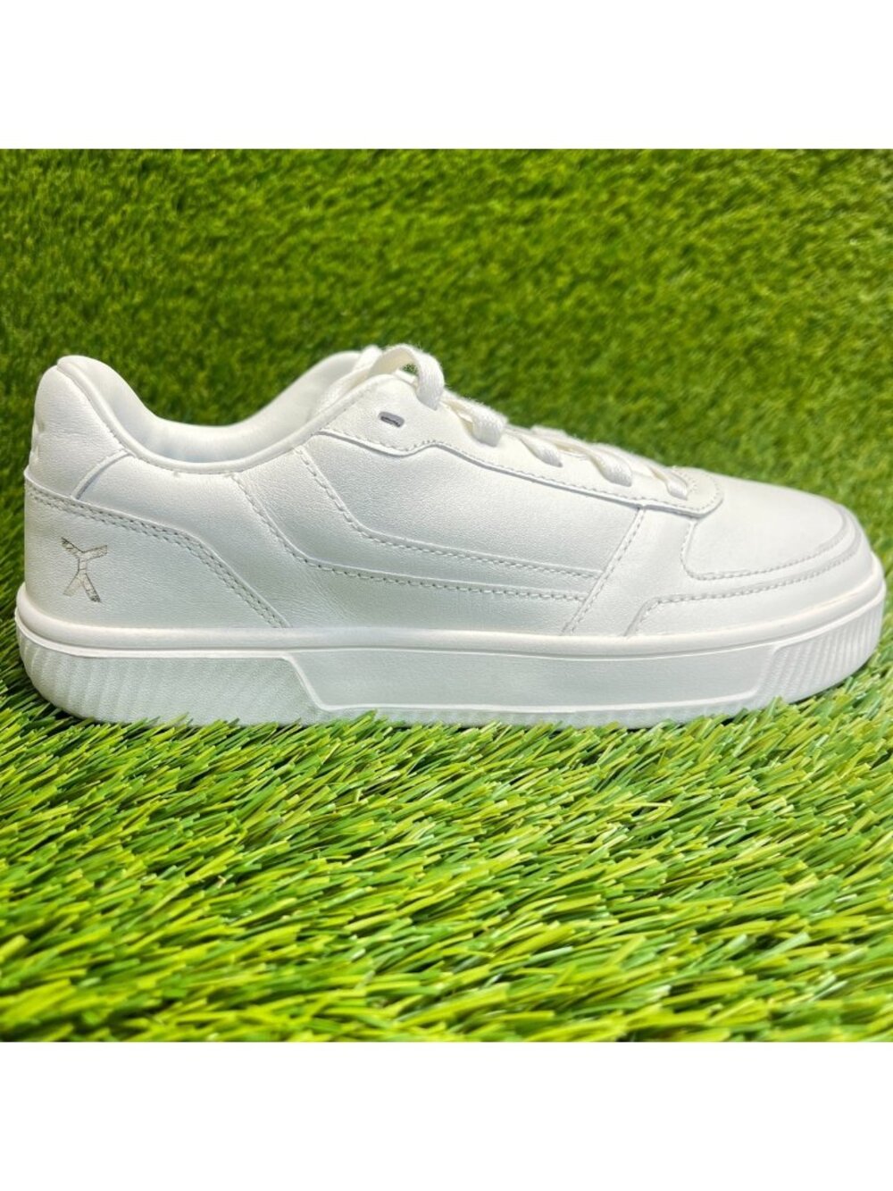 Flux Footwear Adapt Leather Trainer White Womens Size 7 Athletic Shoes Sneakers